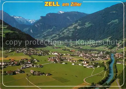 AK / Ansichtskarte Zell Ziller Tirol Fliegeraufnahme Kat. Zell am Ziller