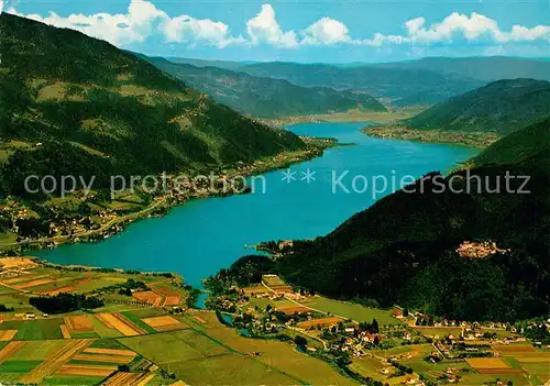 AK / Ansichtskarte Ossiachersee Fliegeraufnahme Ruine Landskron Kat. Ossiach