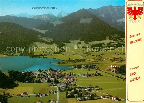 AK / Ansichtskarte Walchsee Tirol Fliegeraufnahme Kaisergebirge Kat. Walchsee