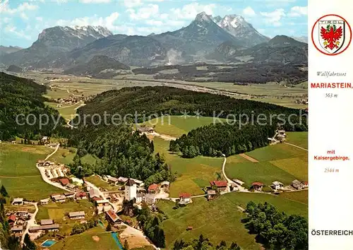 AK / Ansichtskarte Mariastein Tirol Fliegeraufnahme Kaisergebirge Kat. Mariastein