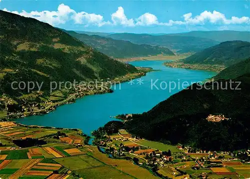 AK / Ansichtskarte Ossiachersee Fliegeraufnahme Ruine Landskron Kat. Ossiach