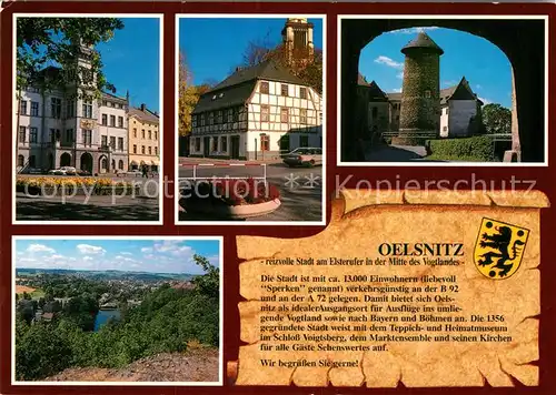 AK / Ansichtskarte Oelsnitz Vogtland Rathaus Zoephelsches Haus Schloss Voigtsberg  Kat. Oelsnitz Vogtland