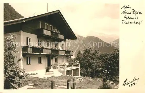 AK / Ansichtskarte Finkenberg Tirol Haus Pfisten Kat. Finkenberg