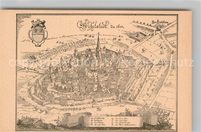 AK / Ansichtskarte Michelstadt Stadtplan um 1600 Kat. Michelstadt Nr