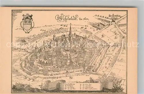 AK / Ansichtskarte Michelstadt Stadtansicht um 1600 Kat. Michelstadt