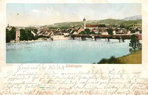 AK / Ansichtskarte Saeckingen Bad Panorama Rheinbruecke Kat. Bad Saeckingen