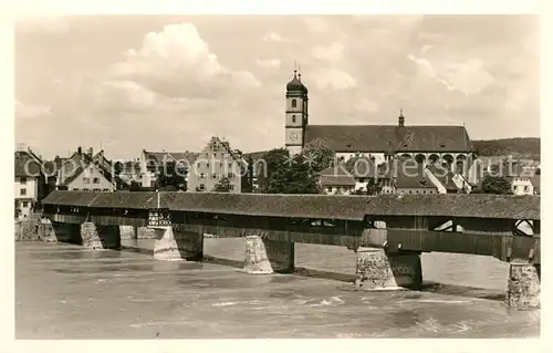 AK / Ansichtskarte Saeckingen Rhein Rheinbruecke Muenster Kat. Bad Saeckingen