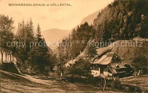 AK / Ansichtskarte Hoellental Schwarzwald Schwarzwaldhaus Kat. Buchenbach