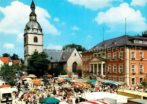 AK / Ansichtskarte Detmold Marktplatz Erloeserkirche Rathaus Donopbrunnen  Kat. Detmold