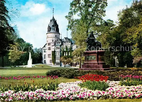 AK / Ansichtskarte Detmold Fuerstliches Schloss Denkmal Graf Regenten Ernst zur Lippe Biesterfeld  Kat. Detmold