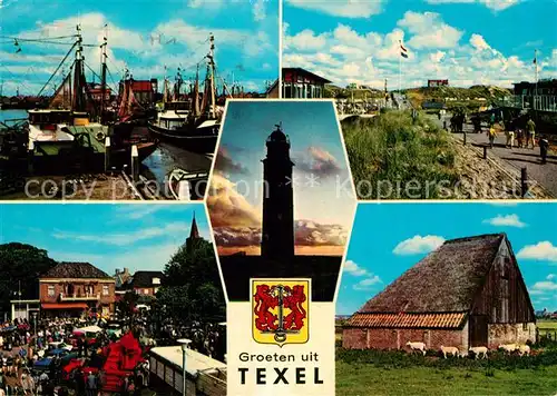 AK / Ansichtskarte Texel Hafenpartie Teilansichten Leuchtturm Kat. Niederlande