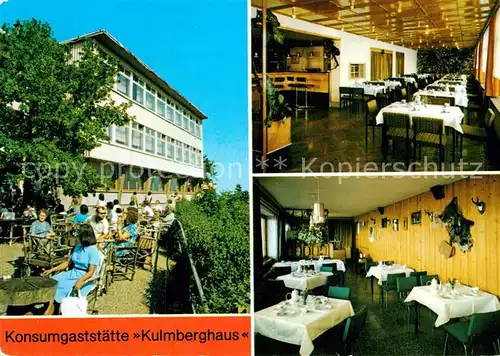 AK / Ansichtskarte Saalfeld Saale Konsumgaststaette Kulmberghaus Kat. Saalfeld