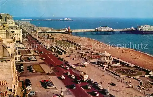 AK / Ansichtskarte Brighton East Sussex Kings Road and the two Piers Kat. 