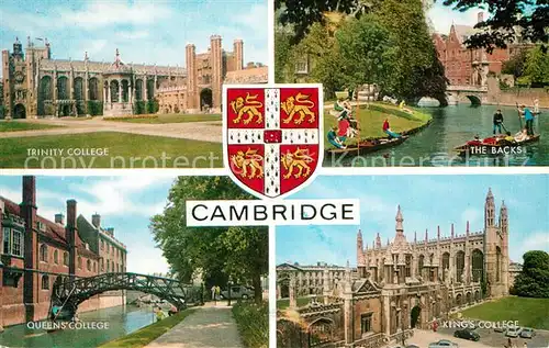 AK / Ansichtskarte Cambridge Cambridgeshire Trinity College The Backs Queens College Kings College