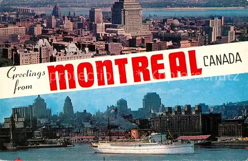 AK / Ansichtskarte Montreal Quebec Bottom Montreal skyline and Harbour Kat. Montreal