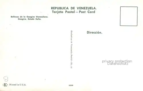 AK / Ansichtskarte Typen Venezuela Goagira Estado Zulia Kat. Typen