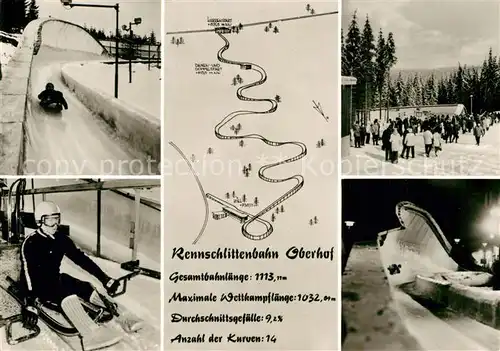 AK / Ansichtskarte Bobsport Rennschlittenbahn Oberhof  Kat. Sport