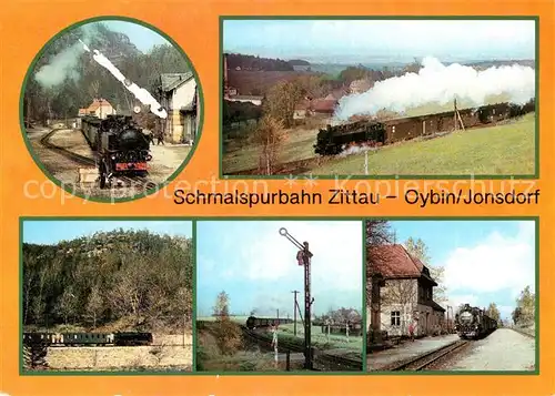 AK / Ansichtskarte Eisenbahn Schmalspurbahn Zottau Oybin Jonsdorf  Kat. Eisenbahn