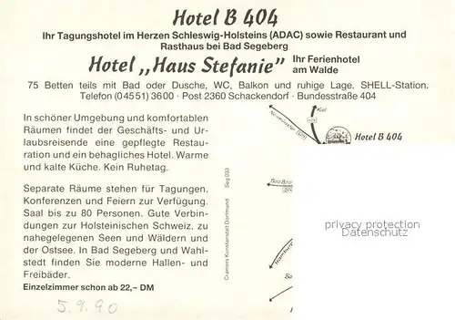 AK / Ansichtskarte Bad Segeberg Hotel Haus Stefanie Kat. Bad Segeberg