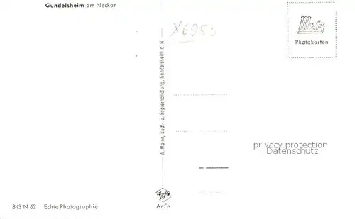 AK / Ansichtskarte Gundelsheim Neckar Kirche Schleuse 