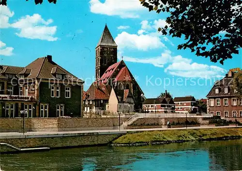 AK / Ansichtskarte Rheine Uferstrasse an der Ems Kirche Kat. Rheine