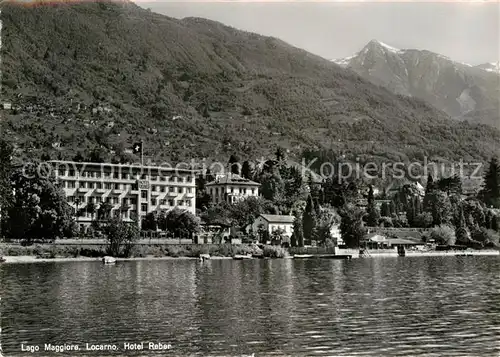 AK / Ansichtskarte Locarno Lago Maggiore Hotel Reber Ansicht vom See aus
