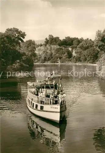 AK / Ansichtskarte Motorboote Fritz Weineck Halle Saalepartie Gaestehaus  Kat. Schiffe