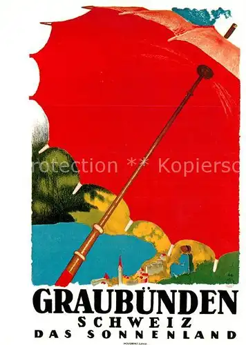 AK / Ansichtskarte Kuenstlerkarte Augusto Giacometti Plakat Verkehrsverein Graubuenden 1930 Kat. Kuenstlerkarte