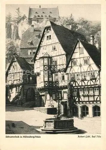 AK / Ansichtskarte Miltenberg Main Schnatterloch Brunnen Fachwerkhaeuser Kat. Miltenberg