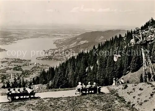 AK / Ansichtskarte Rottach Egern Wallbergbahn Blick von Bergstation auf Tegernseer Tal Kat. Rottach Egern