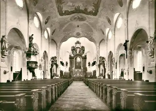 AK / Ansichtskarte Lindenberg Allgaeu Stadtpfarrkirche Peter und Paul Innenansicht Kat. Lindenberg i.Allgaeu