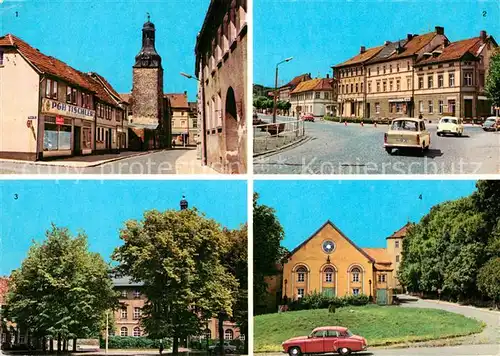 AK / Ansichtskarte Ballenstedt Oberturm Rudolf Breitscheid Platz Rathaus Goetheplatz Schloss Kat. Ballenstedt