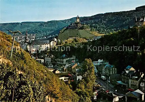 AK / Ansichtskarte Cochem Mosel Panorama mit Sesselbahn und Burg Cochem Kat. Cochem