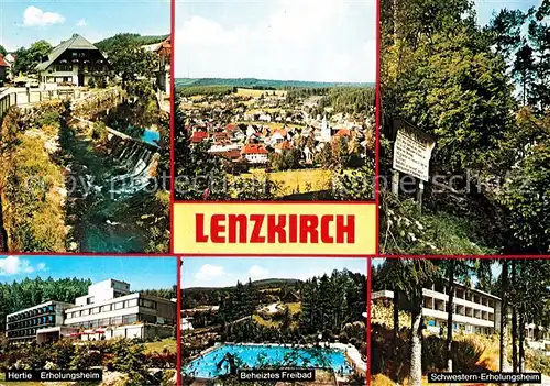 AK / Ansichtskarte Lenzkirch Teilansicht Hertie Erholungsheim Freibad Schwestern Erholungsheim  Kat. Lenzkirch