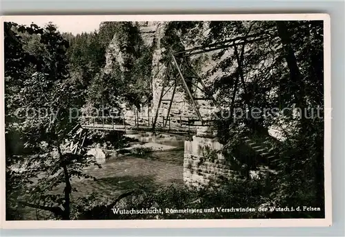 AK / Ansichtskarte Bonndorf Schwarzwald Das Verschwinden der Wutach Kat. Bonndorf