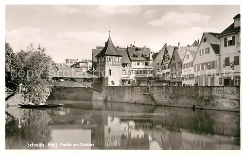 AK / Ansichtskarte Schwaebisch Hall Partie am Kocher Kat. Schwaebisch Hall