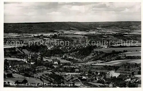 AK / Ansichtskarte Schwaebisch Hall Blick vom Einkorn auf Comburg Kat. Schwaebisch Hall