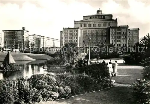 AK / Ansichtskarte Leipzig Opernhaus mit Schwanenteich Messestadt Kat. Leipzig