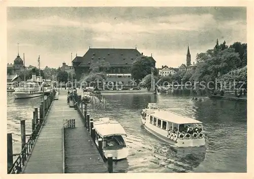 AK / Ansichtskarte Konstanz Bodensee Hafen mit Konziliumsgebaeude Kupfertiefdruck Kat. Konstanz