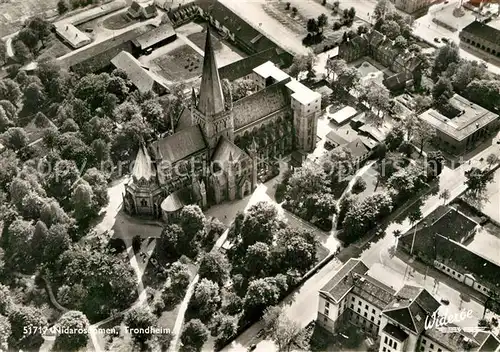 AK / Ansichtskarte Trondheim Nidarosodom Fliegeraufnahme Kat. Trondheim