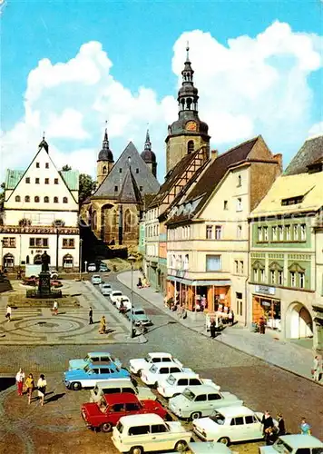 AK / Ansichtskarte Eisleben Marktplatz mit Lutherdenkmal Kat. Eisleben