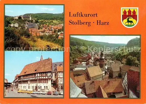 AK / Ansichtskarte Stolberg Harz FDGB Erholungsheim Comenius Rathaus Saigerturm Kat. Stolberg Harz