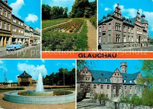 AK / Ansichtskarte Glauchau Dr Friedrichs Str Rosarium Bahnhof Schloss Forderglauchau Kat. Glauchau