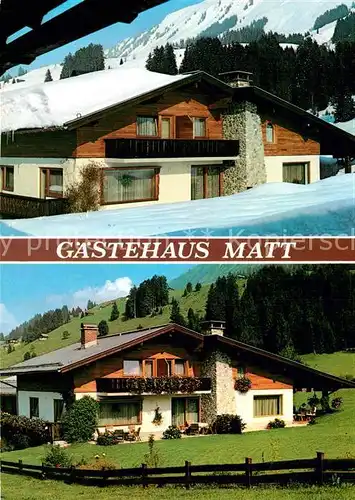 AK / Ansichtskarte Riezlern Kleinwalsertal Vorarlberg Gaestehaus Matt Kat. Mittelberg
