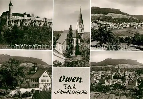 AK / Ansichtskarte Owen Esslingen Burg Teck Panoramen Kat. Owen