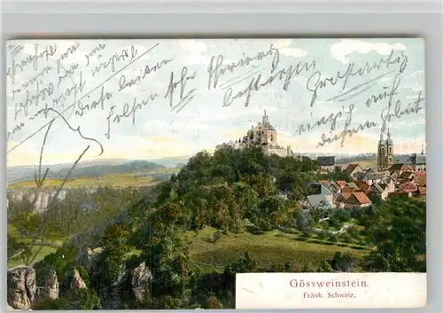 AK / Ansichtskarte Goessweinstein Burg Panorama Kat. Goessweinstein