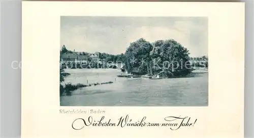 AK / Ansichtskarte Rheinfelden Baden Rheinbruecke Schloss Glueckwunschkarte Kat. Rheinfelden (Baden)