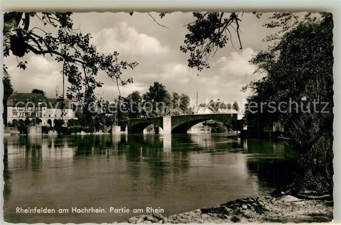AK / Ansichtskarte Rheinfelden Baden Rheinbruecke Fliegeraufnahme