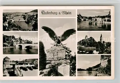 AK / Ansichtskarte Laufenburg Baden Panorama Rheinbruecke Denkmal Kat. Laufenburg (Baden)