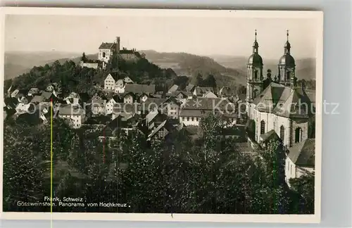 AK / Ansichtskarte Goessweinstein Kirche Burg Panorama Kat. Goessweinstein